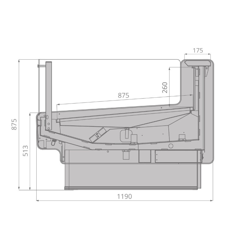 картинка Витрина холодильная Brandford AURORA SQ 375 рыба на льду SELF